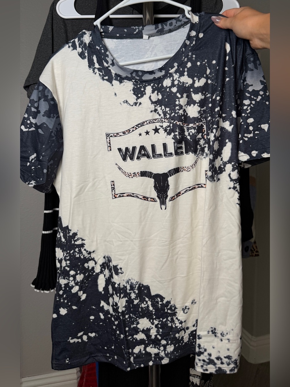 WALLEN Graphic Tie-Dye Tee - Black & White